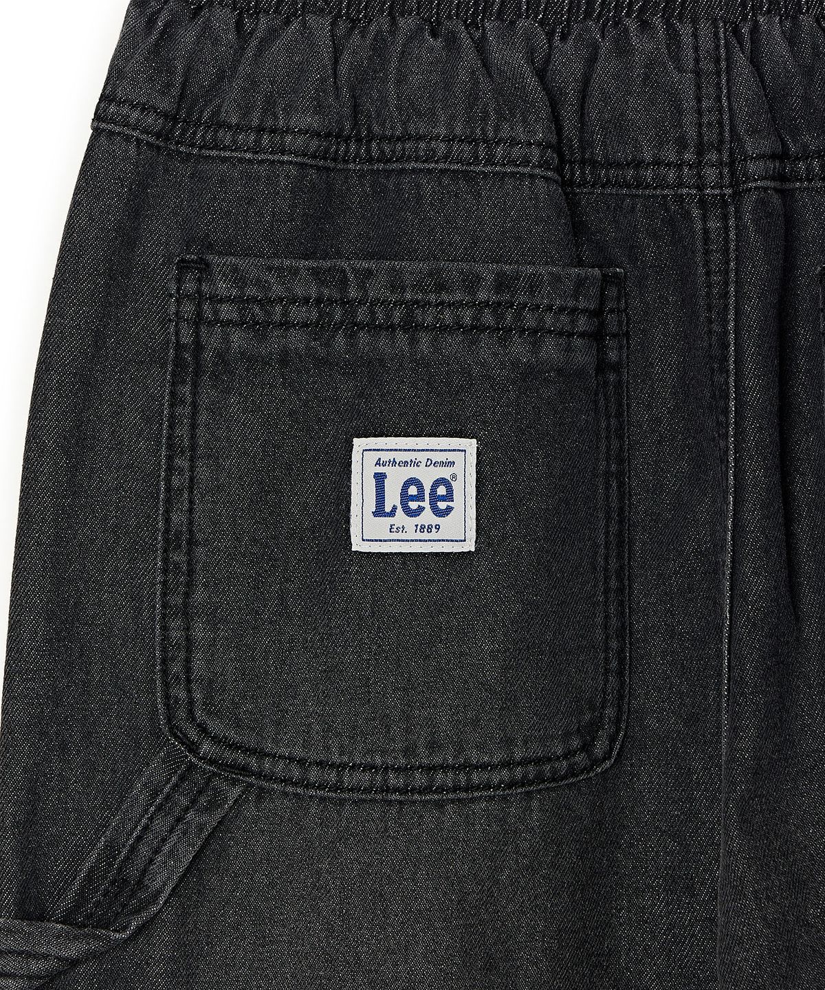 리 키즈(LEE KIDS) 카고 와이드 스트레이트 데님 팬츠 블랙 LK2603IP31BK