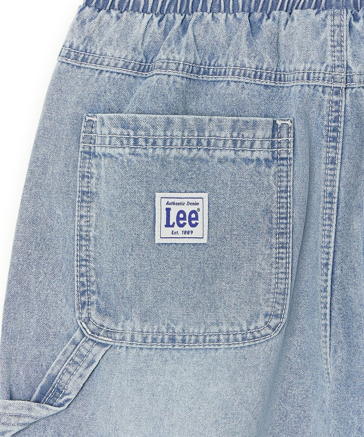 리 키즈(LEE KIDS) 카고 와이드 스트레이트 데님 팬츠 인디고라이트 LK2603IP31IL