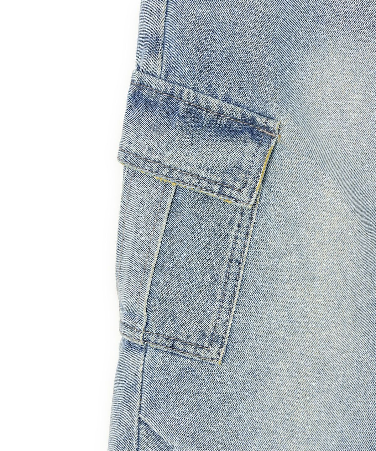 리 키즈(LEE KIDS) 카고 루즈 스트레이트 데님 팬츠 인디고라이트 LK2603IP21IL