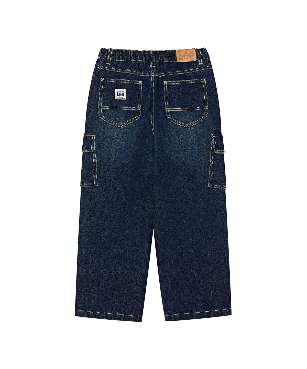 리 키즈(LEE KIDS) 카고 루즈 스트레이트 데님 팬츠 인디고다크 LK2603IP21ID