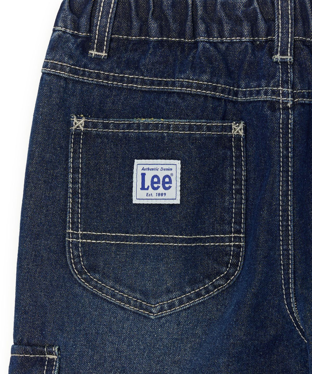 리 키즈(LEE KIDS) 카고 루즈 스트레이트 데님 팬츠 인디고다크 LK2603IP21ID