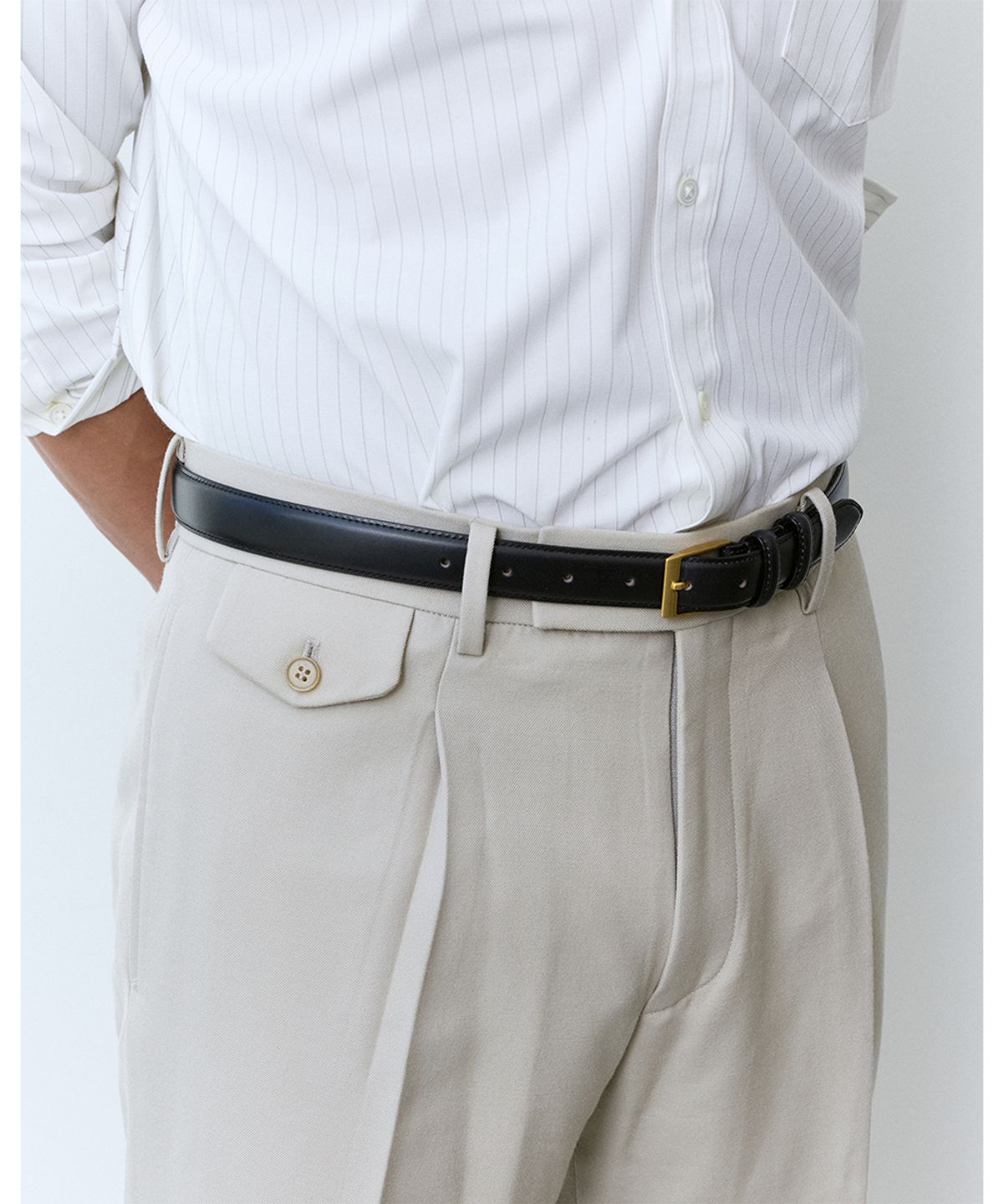 세비지(SAVAGE) 461 Bridle Leather Belt - Black