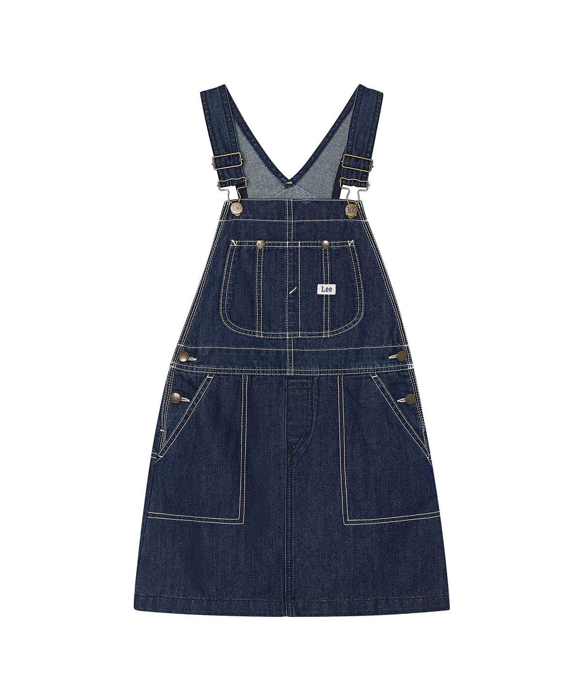 리 키즈(LEE KIDS) 데님 오버롤 스커트 인디고 LK2603OR70IN