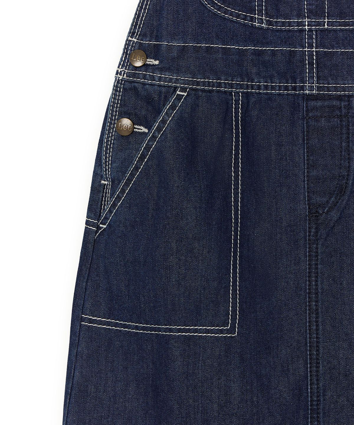 리 키즈(LEE KIDS) 데님 오버롤 스커트 인디고 LK2603OR70IN