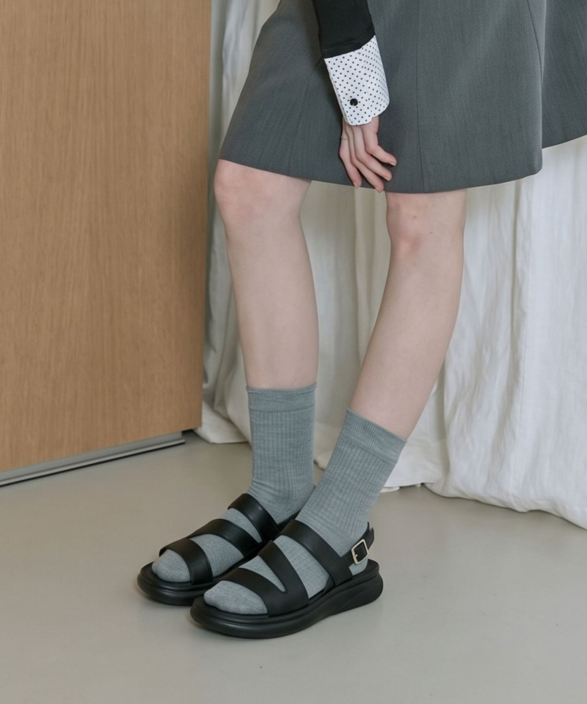 스퍼(SPUR) Breeze Multy Strap Comfort Sandal 스트랩 샌들 4.5cm -WS9058 (2color)