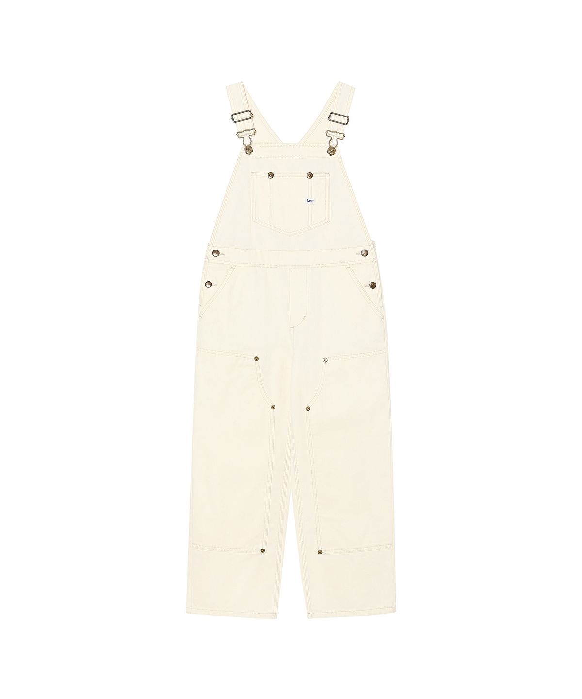 리 키즈(LEE KIDS) 더블니 데님 오버롤 팬츠 아이보리 LK2603OR02IV