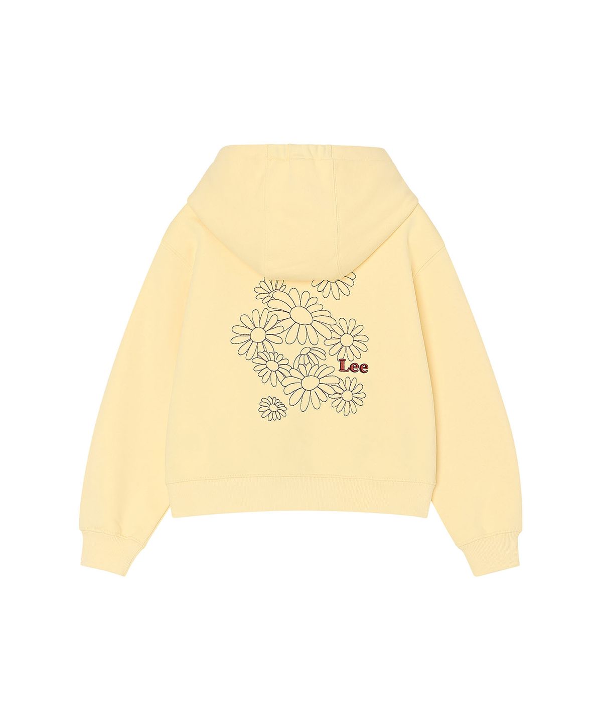 리 키즈(LEE KIDS) 데이지 아트웍 크롭 후디 라이트엘로우 LK2603HD70LY