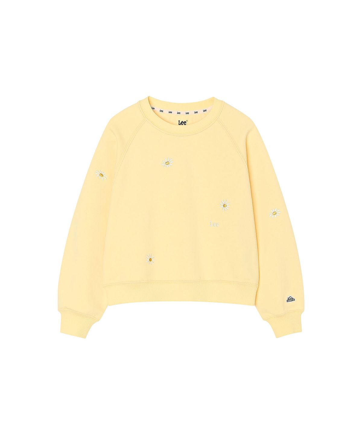 리 키즈(LEE KIDS) 데이지 자수 크롭 스웻셔츠 라이트옐로우 LK2603CR70LY