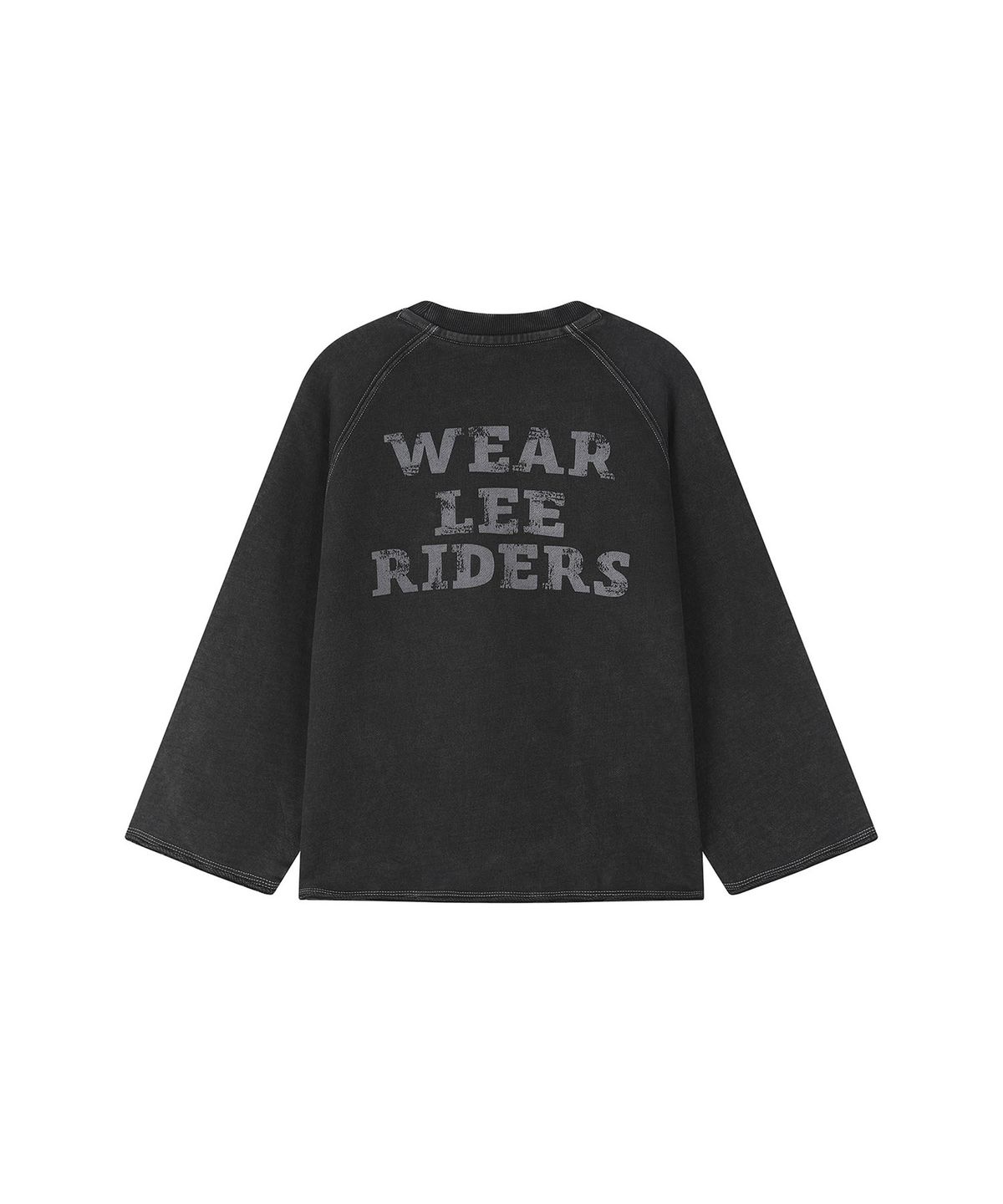 리 키즈(LEE KIDS) 라글란 피그먼트 백프린트 스웻셔츠 차콜 LK2603CR17CH