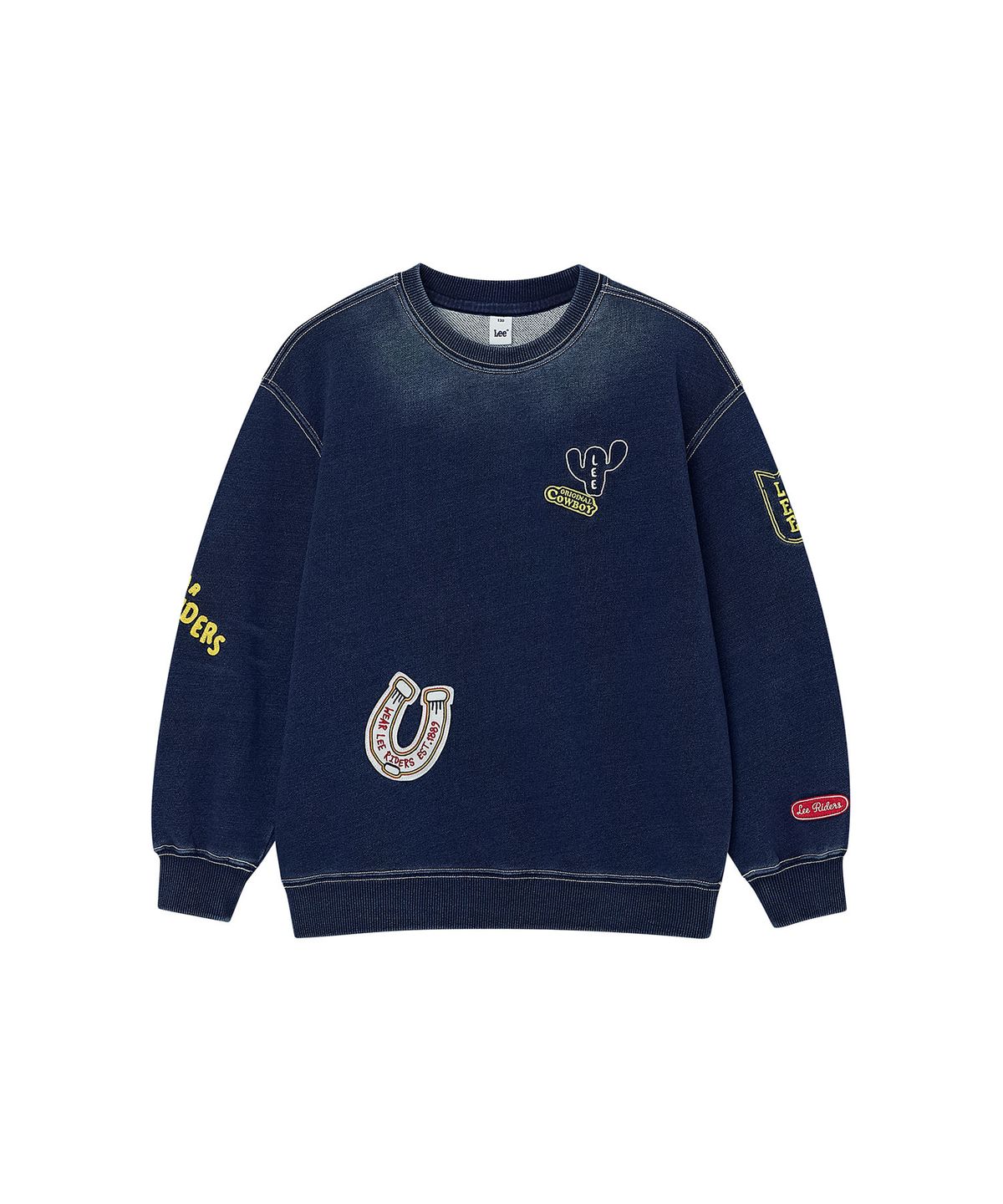 리 키즈(LEE KIDS) 자수 패치 스웻셔츠 인디고 LK2603CR16IN