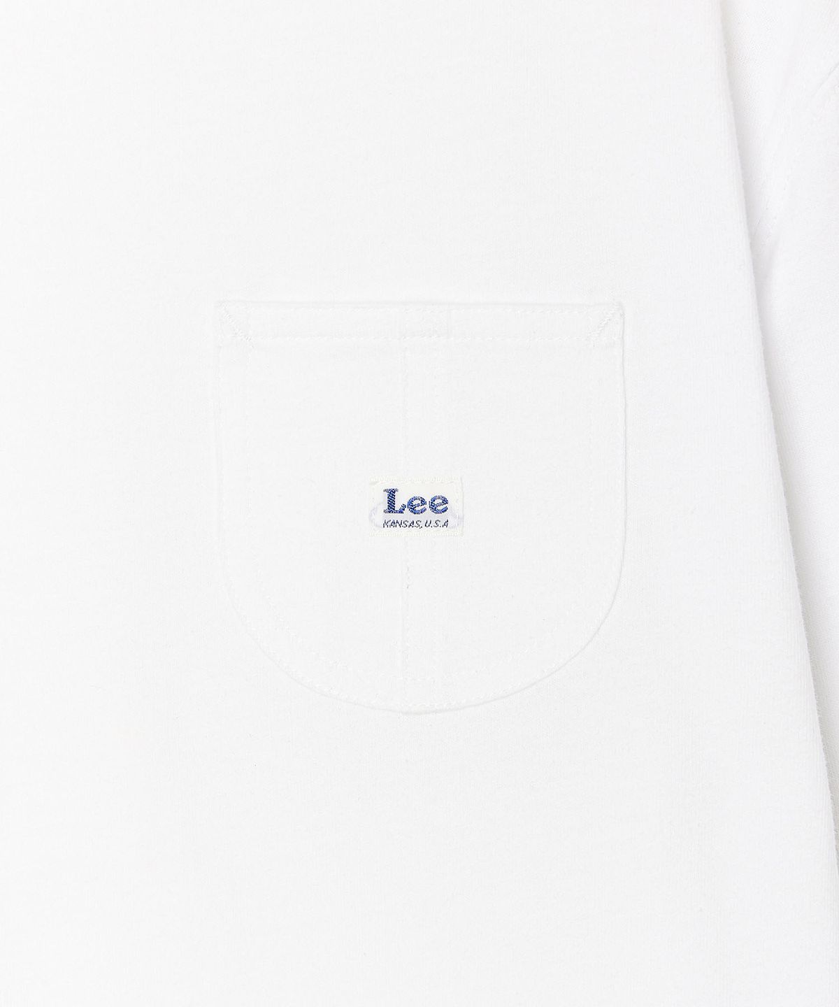 리 키즈(LEE KIDS) 스몰트위치 포켓 포인트 긴팔티셔츠 화이트 LK2603LT08WH