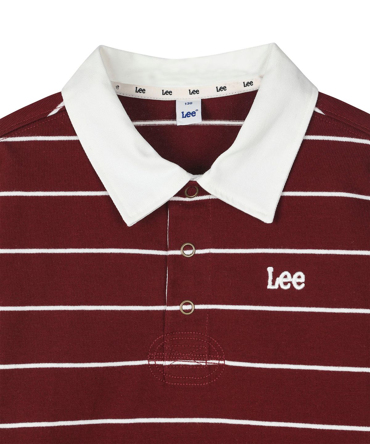 리 키즈(LEE KIDS) 럭비 스트라이프 티셔츠 버건디 LK2603LT05BU