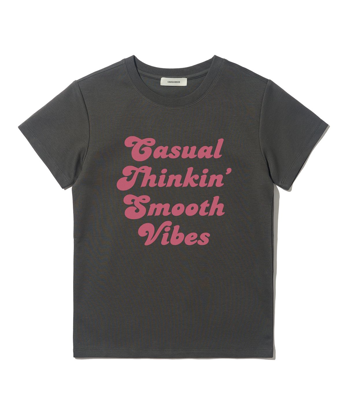 카고브로스 포 우먼(CARGOBROS FOR WOMAN) 도트 시스루 롱슬리브 레이어드 캐쥬얼 반팔티 세트 (아이보리/차콜)