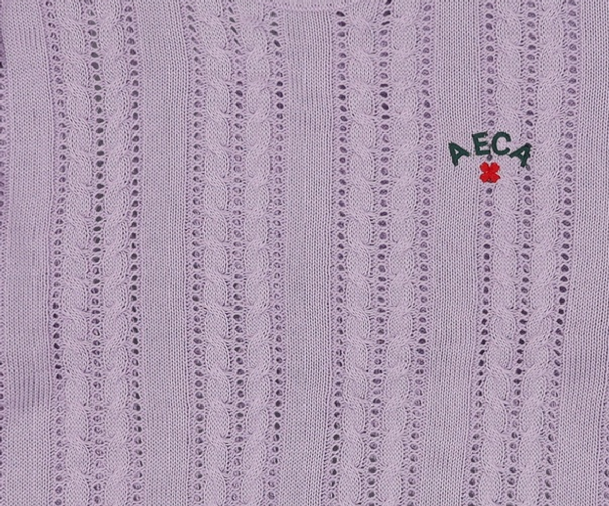 에이카화이트(AECA) AECA CLOVER CROCHET KNIT-LAVENDER S