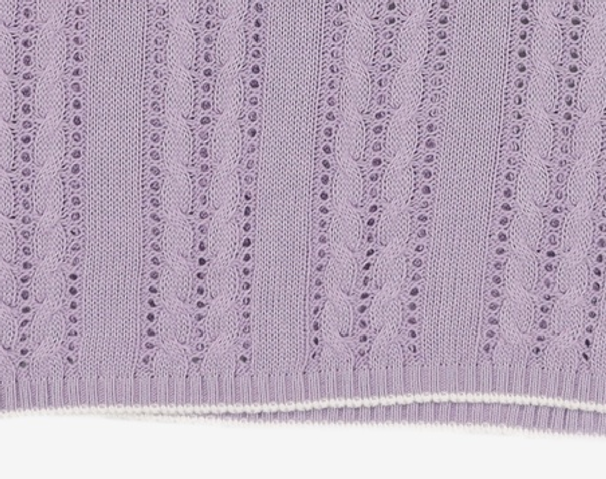 에이카화이트(AECA) AECA CLOVER CROCHET KNIT-LAVENDER S