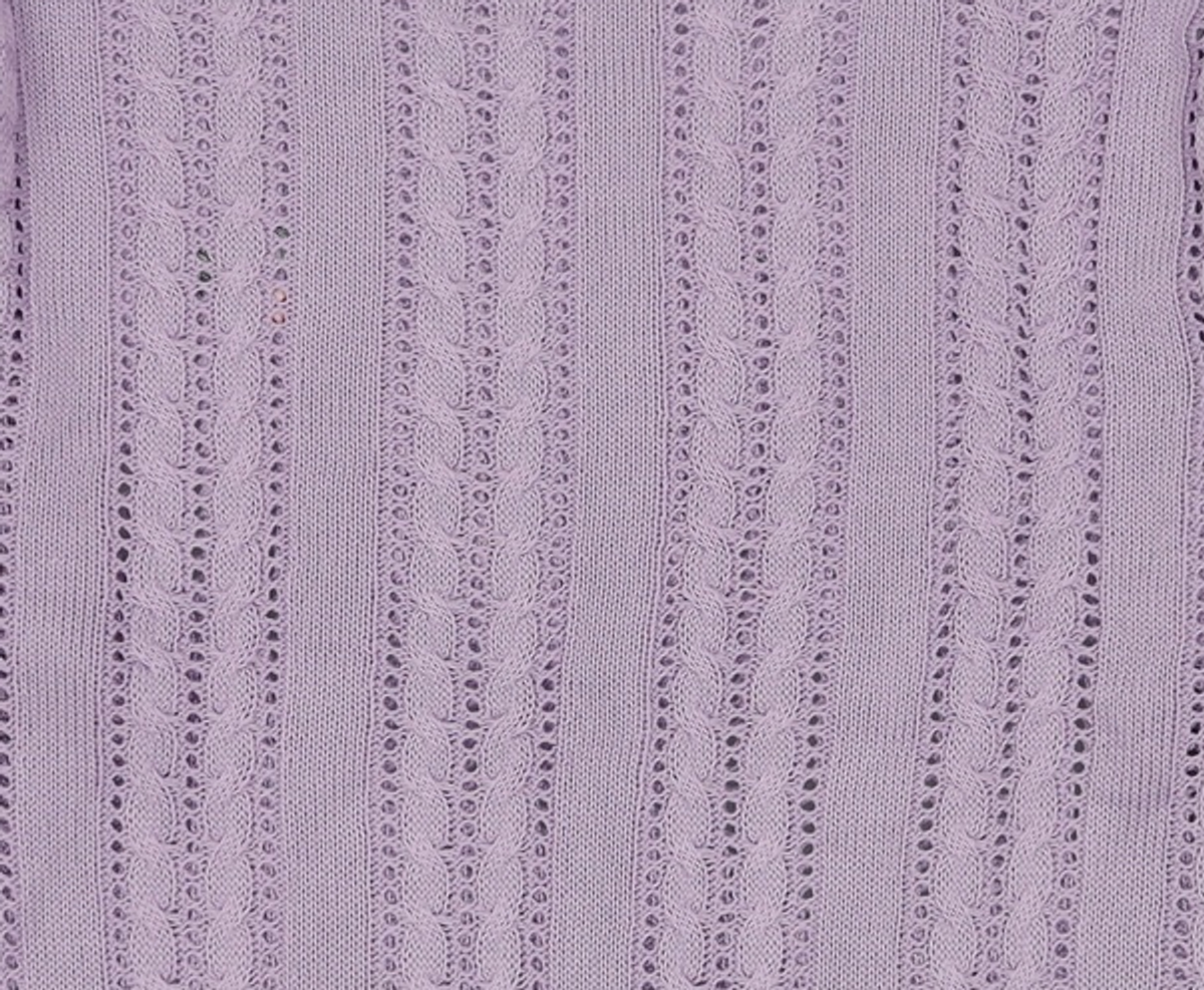 에이카화이트(AECA) AECA CLOVER CROCHET KNIT-LAVENDER S