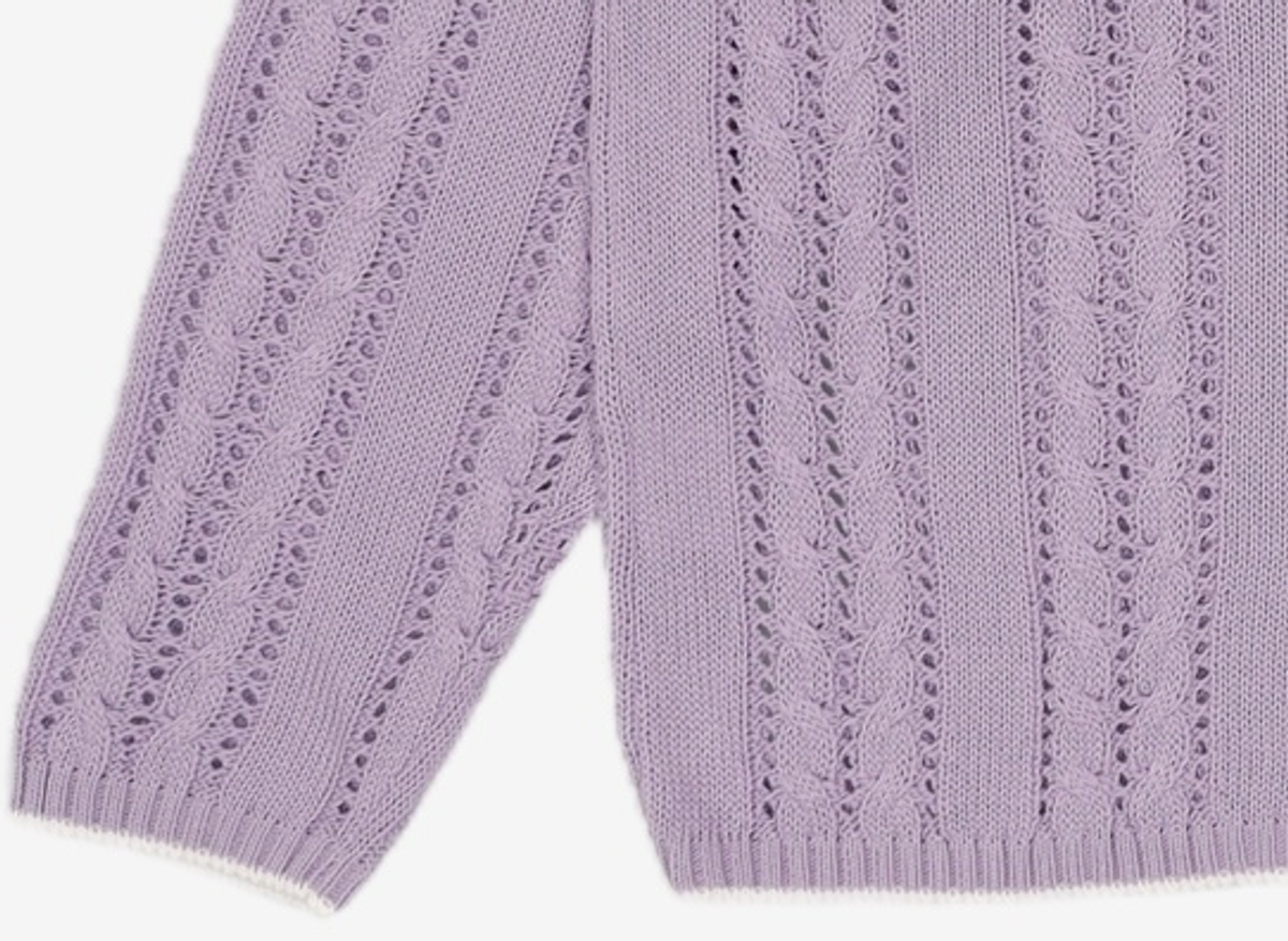 에이카화이트(AECA) AECA CLOVER CROCHET KNIT-LAVENDER S