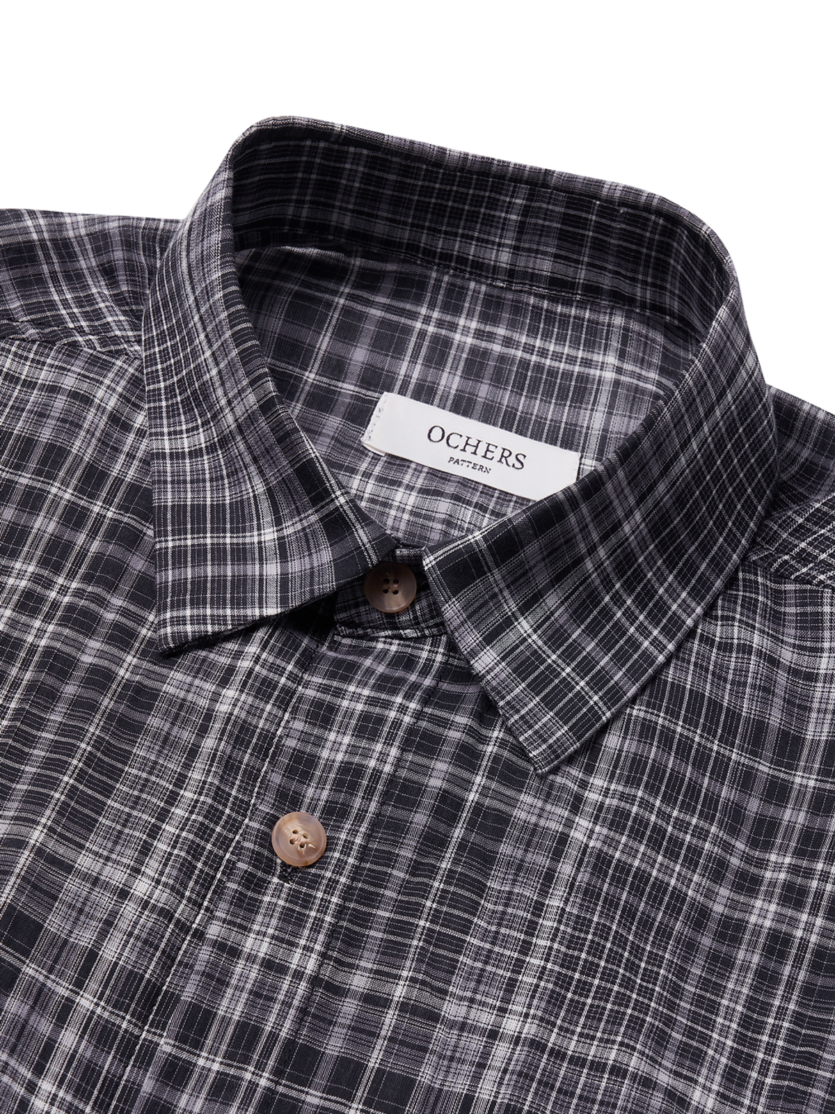 오커스(OCHERS) 체크셔츠 No.0004 Coal Black