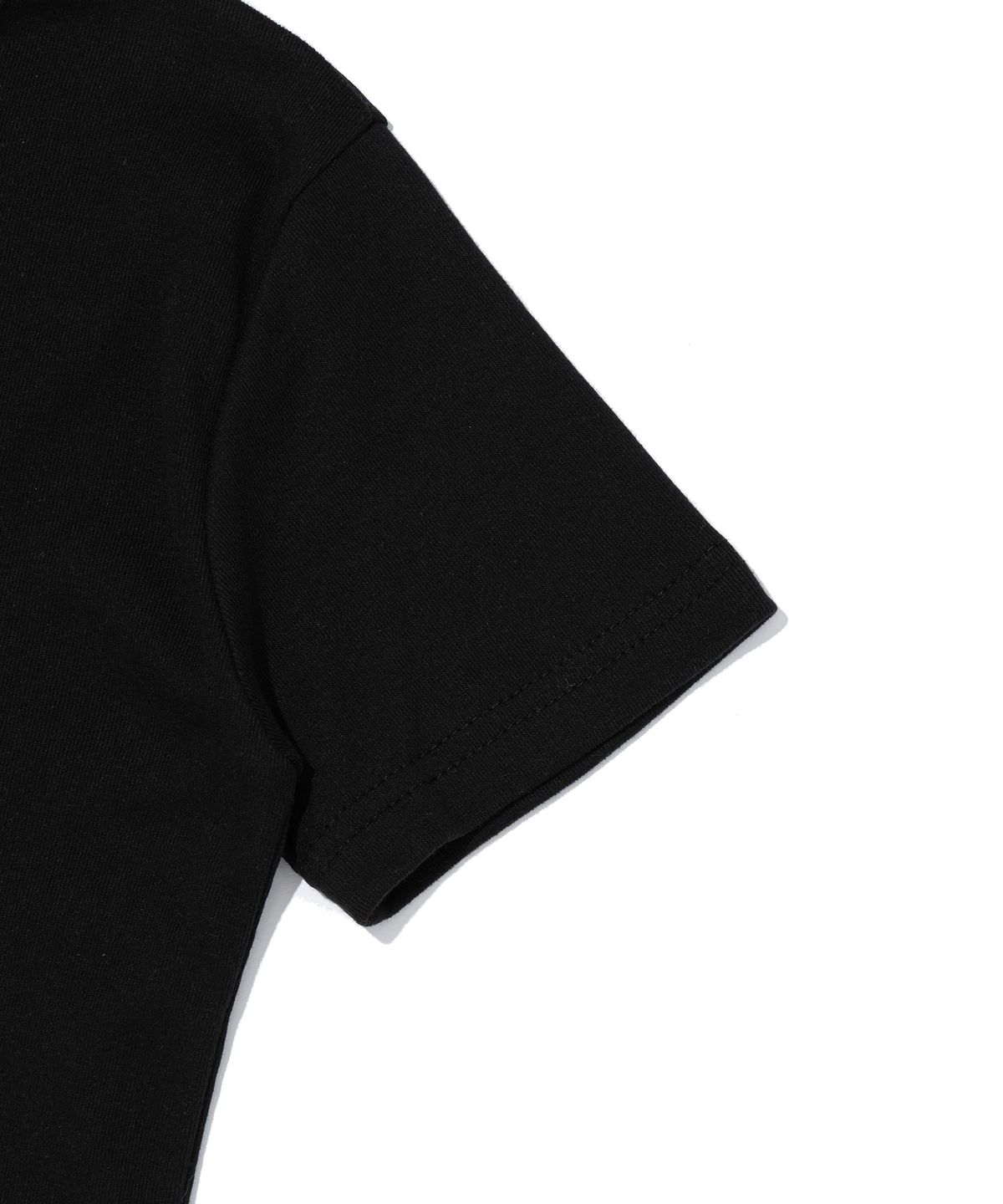 서울어패럴(SEOUL APPAREL) 레터링 로고 크롭 반팔 티셔츠 (블랙)
