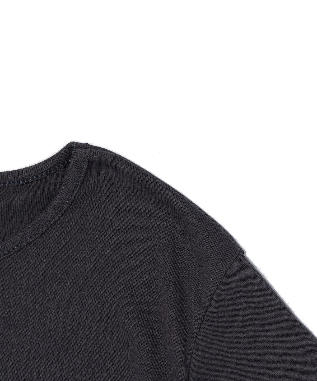 서울어패럴(SEOUL APPAREL) 레터링 로고 크롭 반팔 티셔츠 (차콜)