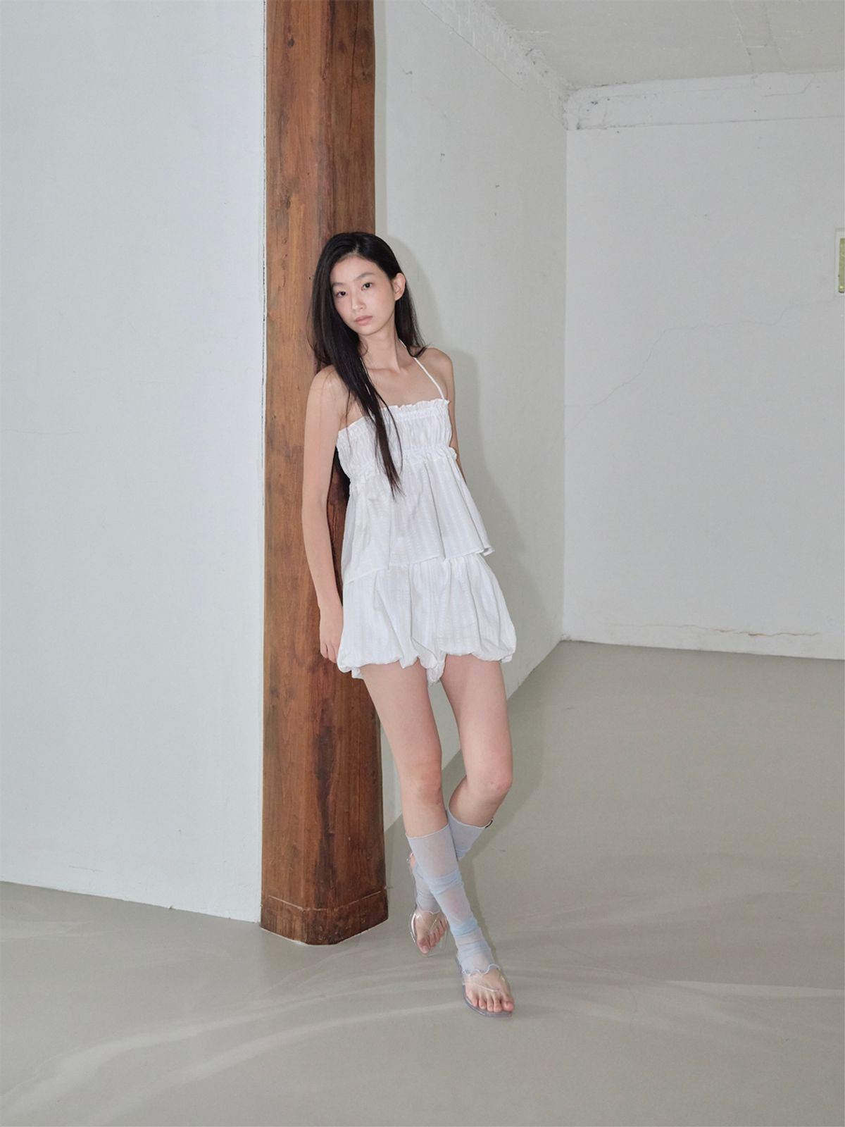 더포르타(THEPORTA) MESH LEG WARMER, SKY BLUE