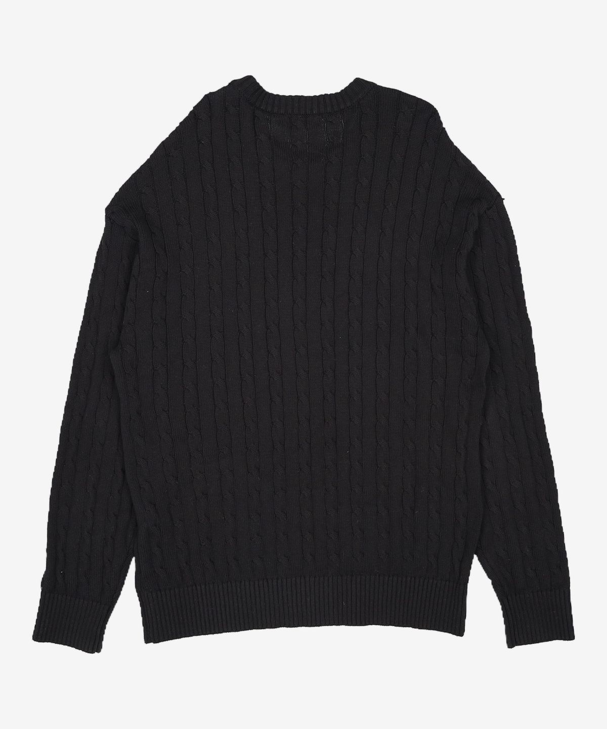 예일(YALE) [100% COTTON] 헤리티지 댄 케이블 니트 블랙 XL