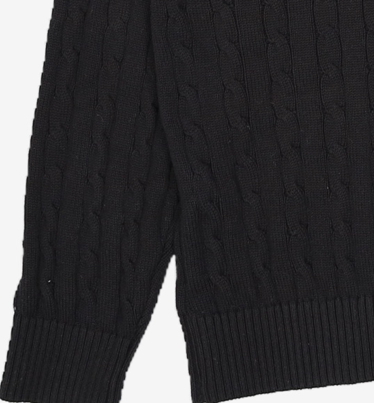 예일(YALE) [100% COTTON] 헤리티지 댄 케이블 니트 블랙 XL