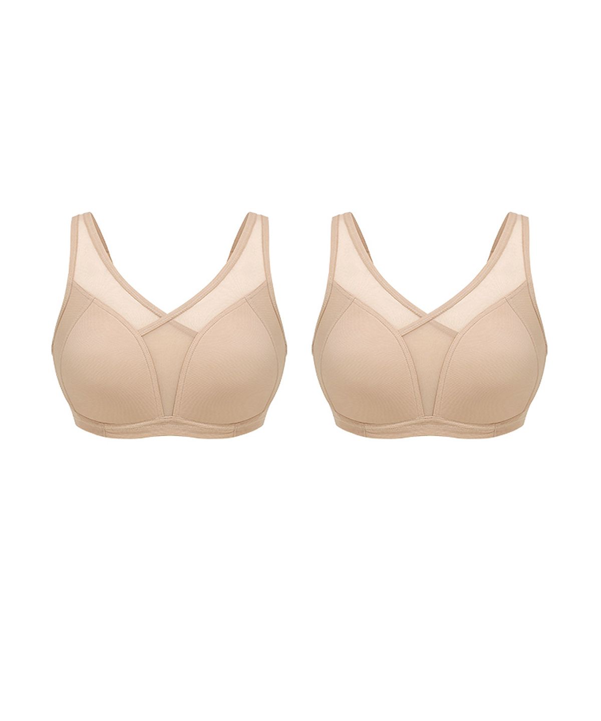 달링브라(DALINBRA) [2PACK] 처진가슴브라 큰컵전용 미니마이저 브라 2종