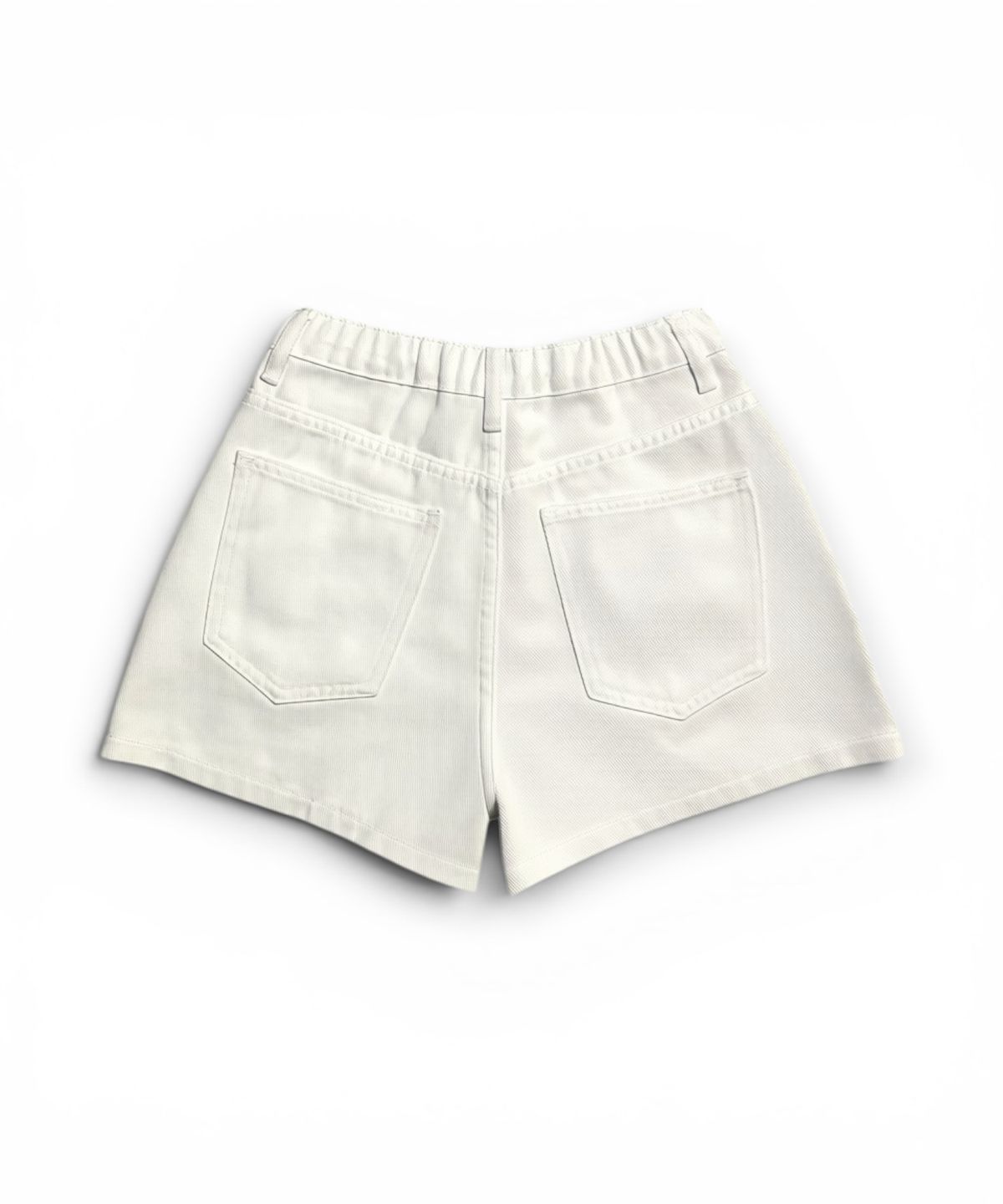 본슬리피(BORN SLIPPY) Crystal Stud Cotton Mini Shorts (White)