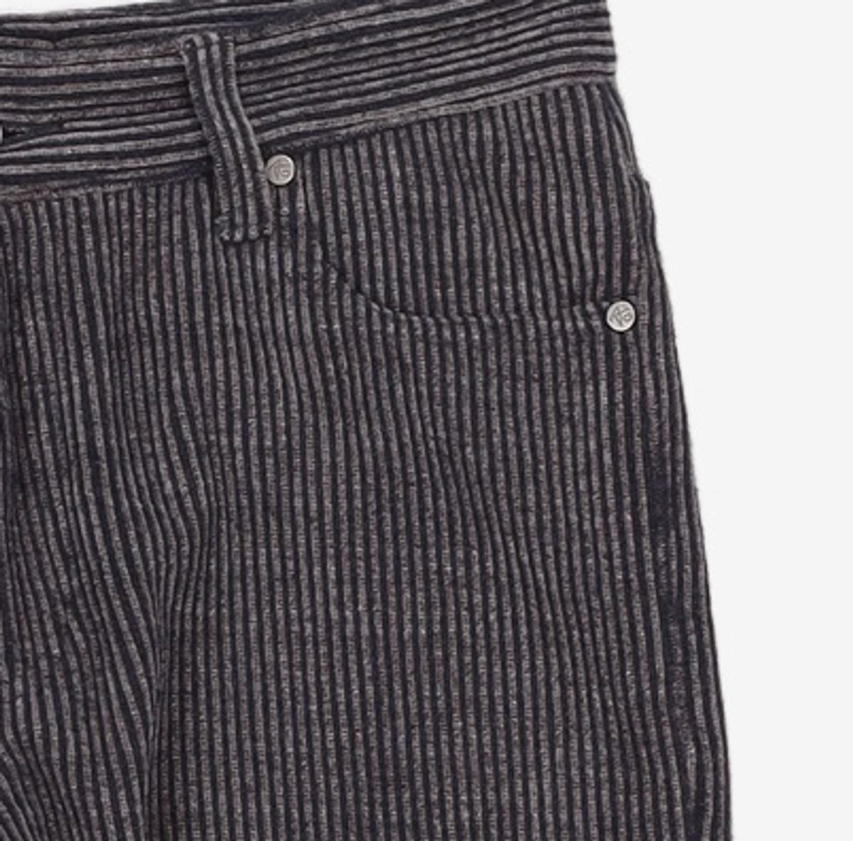 애드오프(ADDOFF) STRIPE FEATHER PANTS BLACK 50
