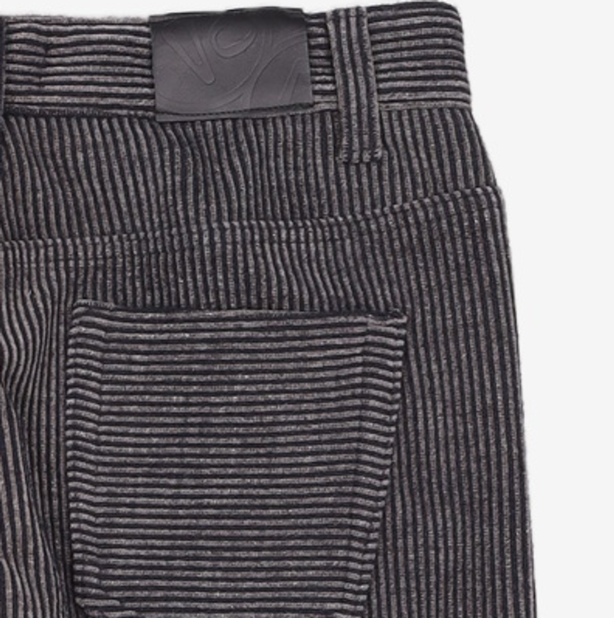 애드오프(ADDOFF) STRIPE FEATHER PANTS BLACK 50