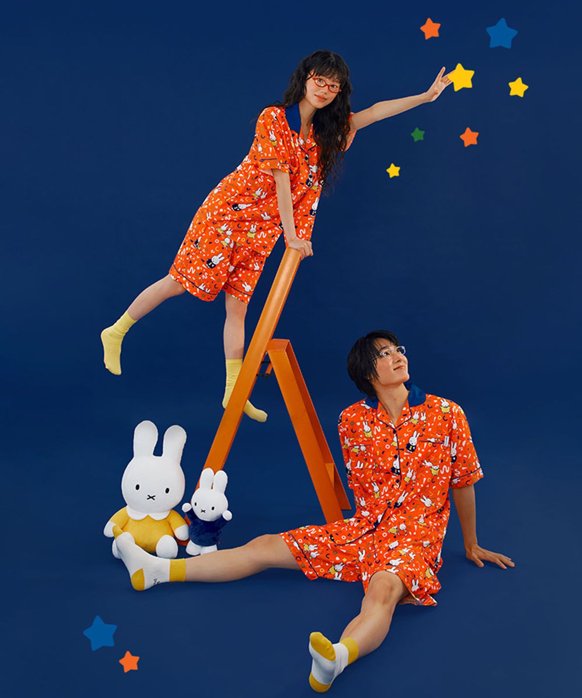주디앤(JUDYN) [2PACK] 미피 파티 클린핏 반팔 잠옷 세트
