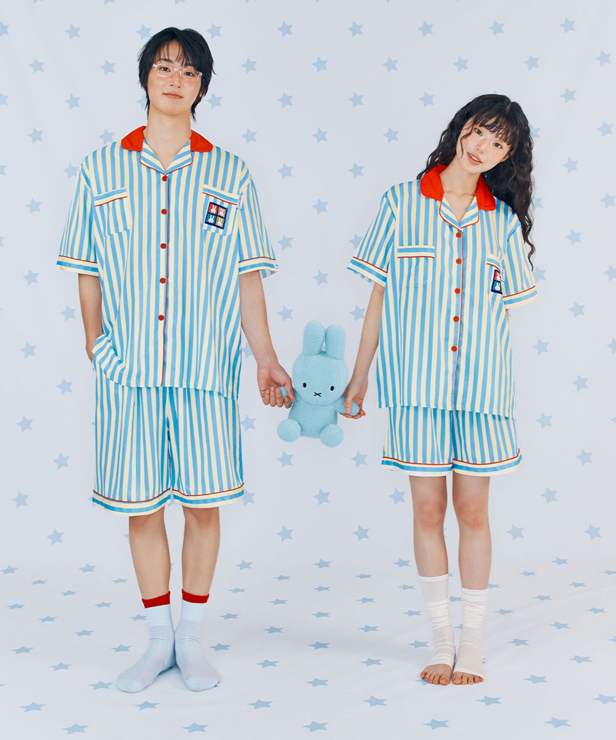 주디앤(JUDYN) [미피+주디앤]미피 투게더 클린핏 반팔 잠옷 세트