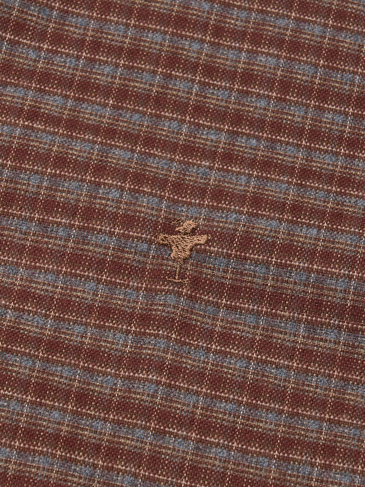 오커스(OCHERS) 체크셔츠 No.0005 Rust Brick Red