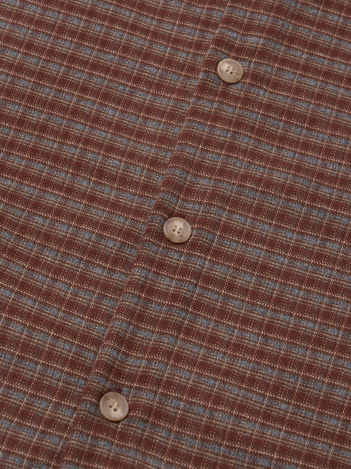 오커스(OCHERS) 체크셔츠 No.0005 Rust Brick Red