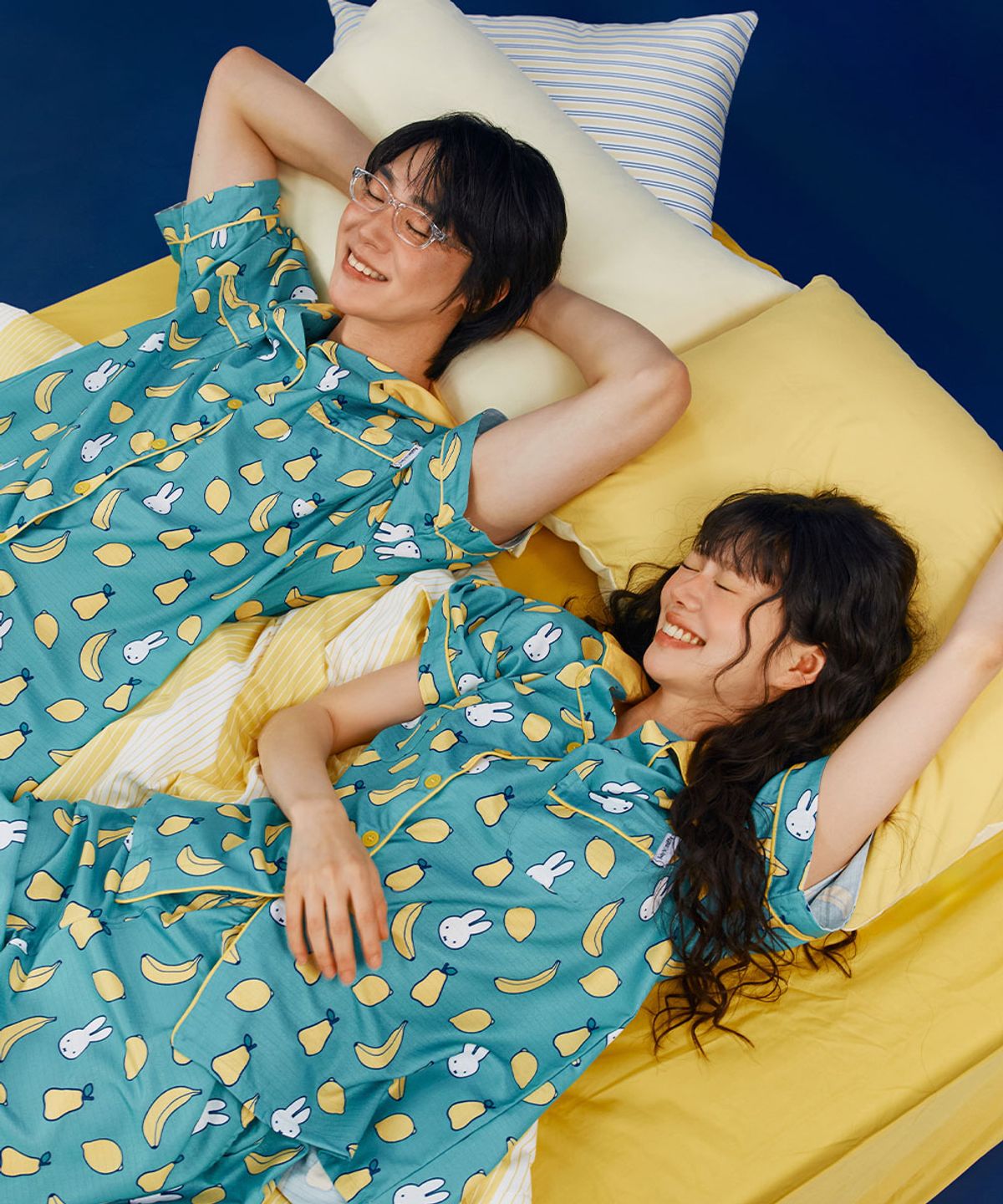 주디앤(JUDYN) [미피+주디앤] 미피 프루츠 반팔 잠옷 세트_그린