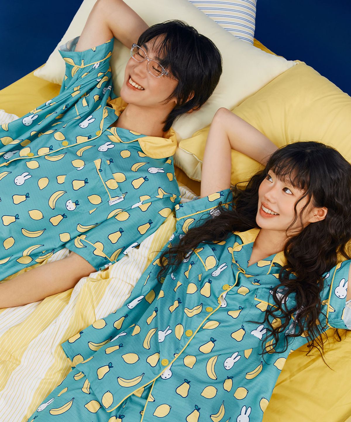 주디앤(JUDYN) [2PACK]  미피 프루츠 반팔 잠옷 세트_그린