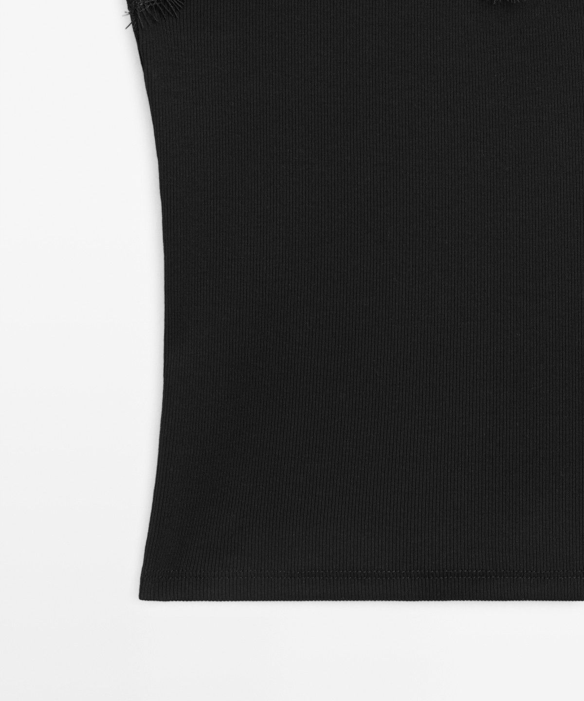 마시모두띠(MASSIMO DUTTI) 레이스 디테일 스트랩 탑