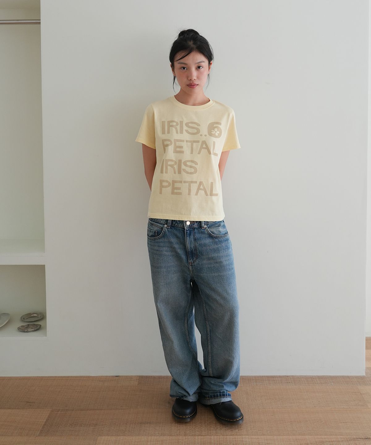 나츠(NAATS) Iris petal t-shirt, yellow