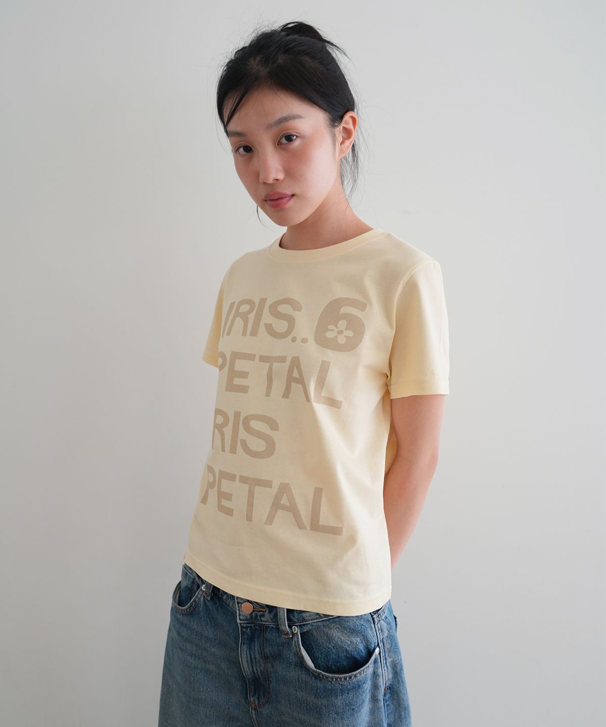나츠(NAATS) Iris petal t-shirt, yellow