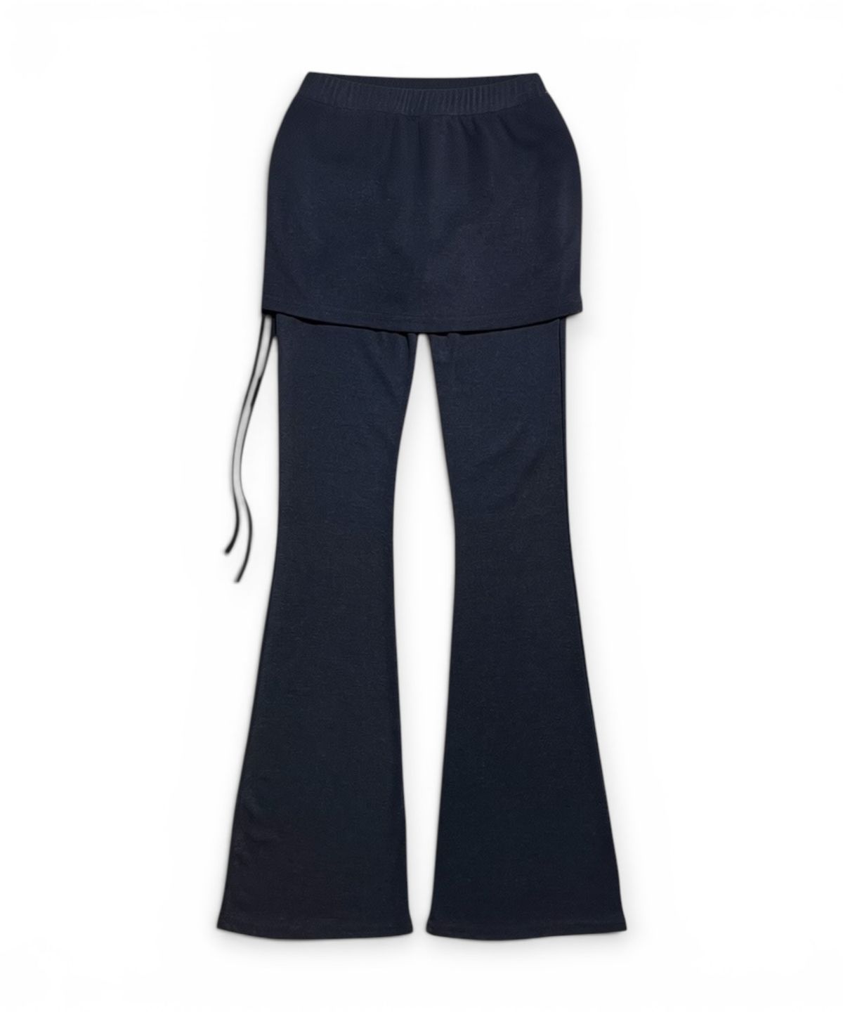 본슬리피(BORN SLIPPY) Crystal Dust Layered Flare Skort Pants (Cosmic Charcoal)