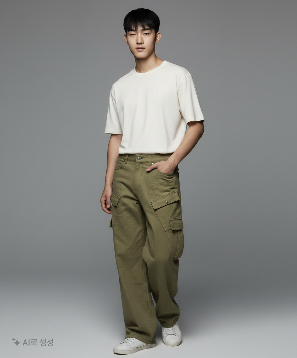 애드오프(ADDOFF) ACCRA TWILL CARGO PANTS KHAKI 48