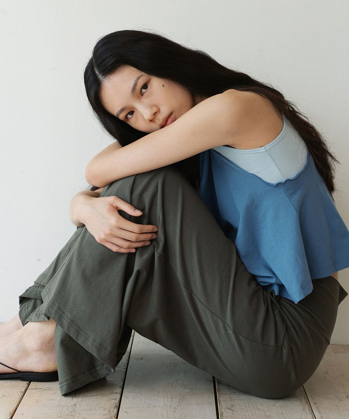 탈리타(TALITHA) 코어 크롭 탑 / 스카이 블루