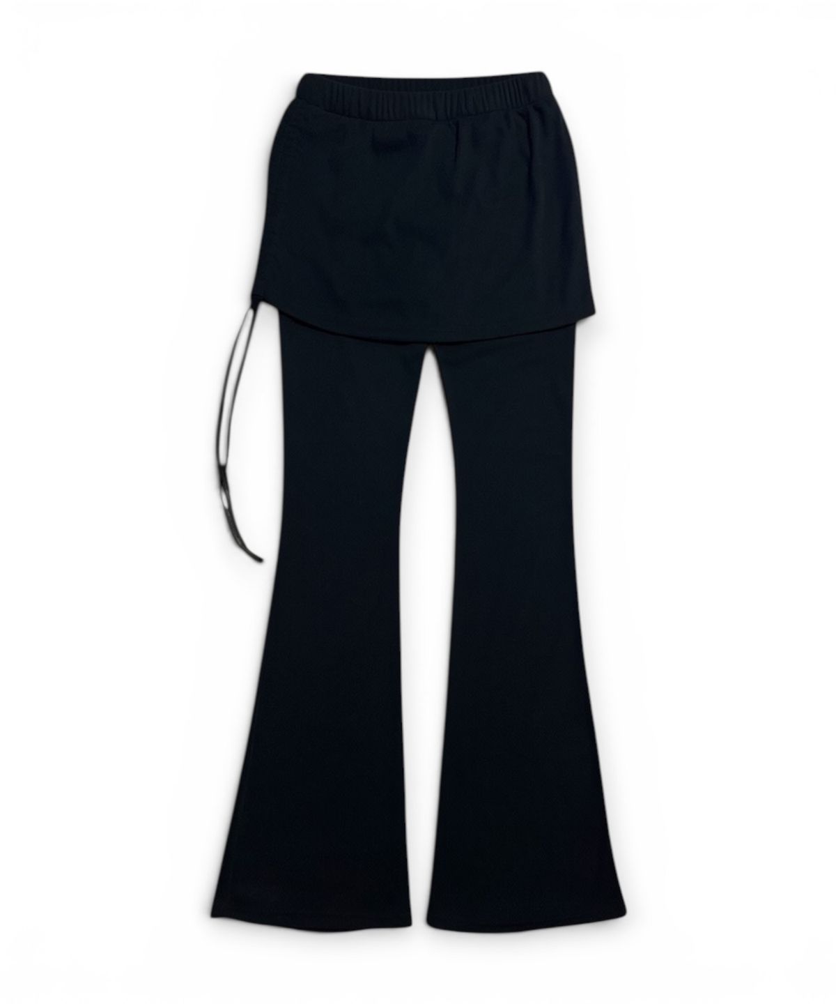 본슬리피(BORN SLIPPY) Crystal Dust Layered Flare Skort Pants (Eclipse Black)