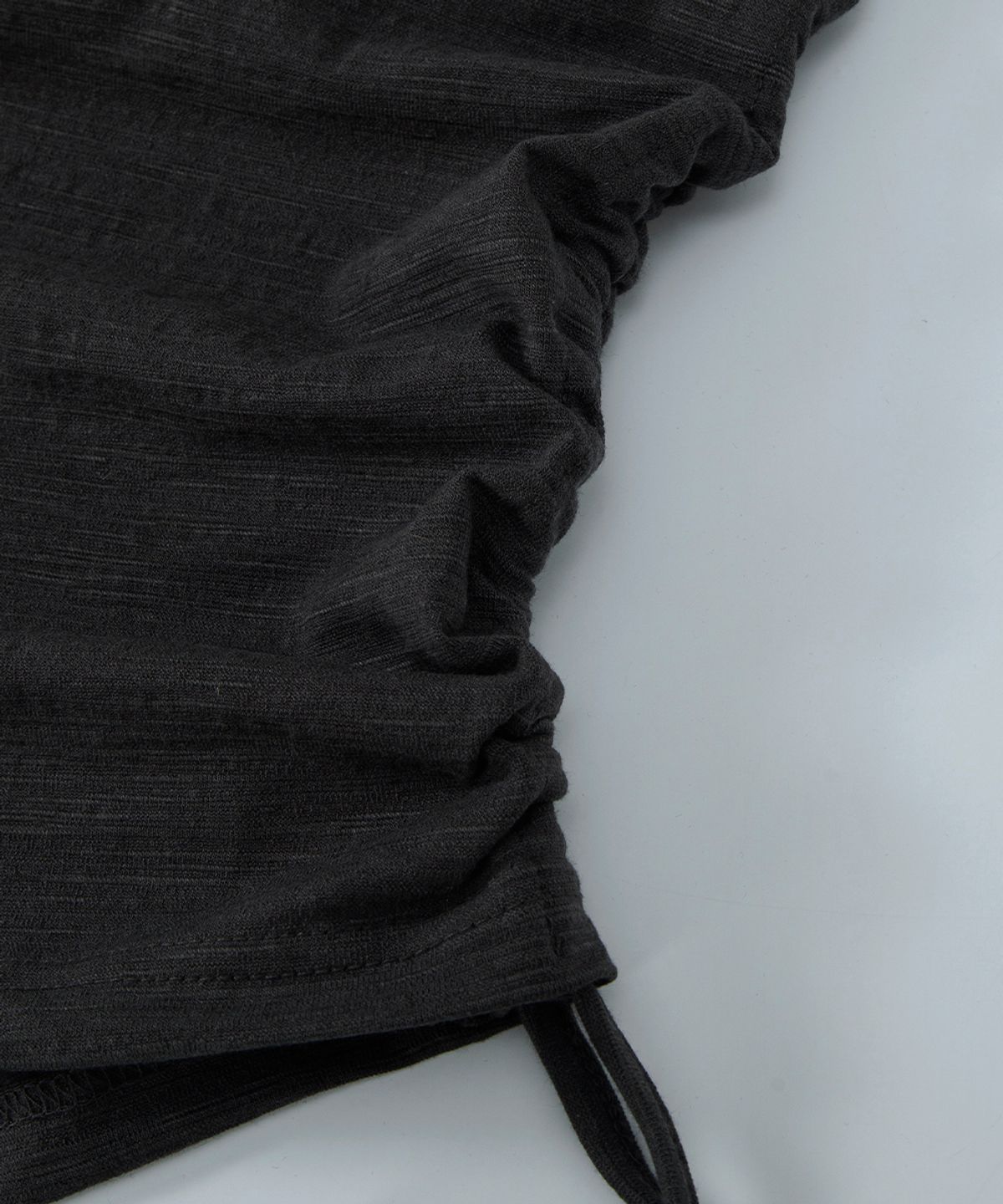 애즈온(ASON) KIKI BOXY SHIRRING TEE / CHARCOAL