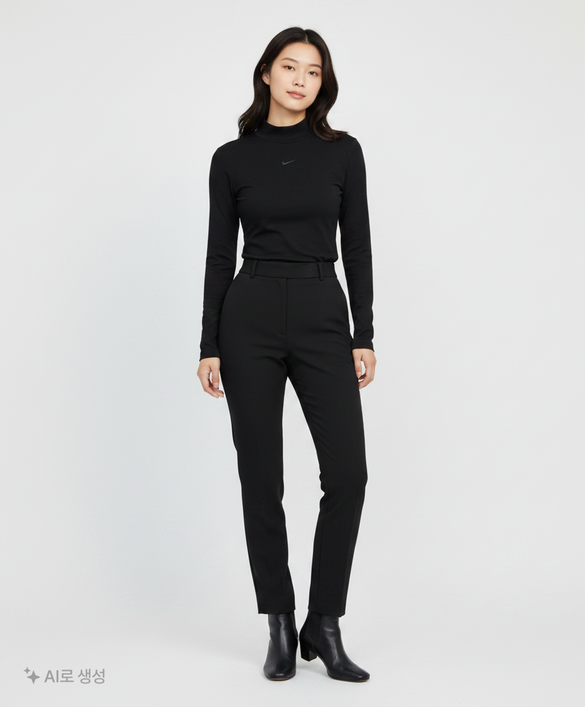 나이키(NIKE) 스포츠웨어 칠 니트 슬림 긴소매 모크넥 티셔츠 W - 블랙 / HV5028-010 L