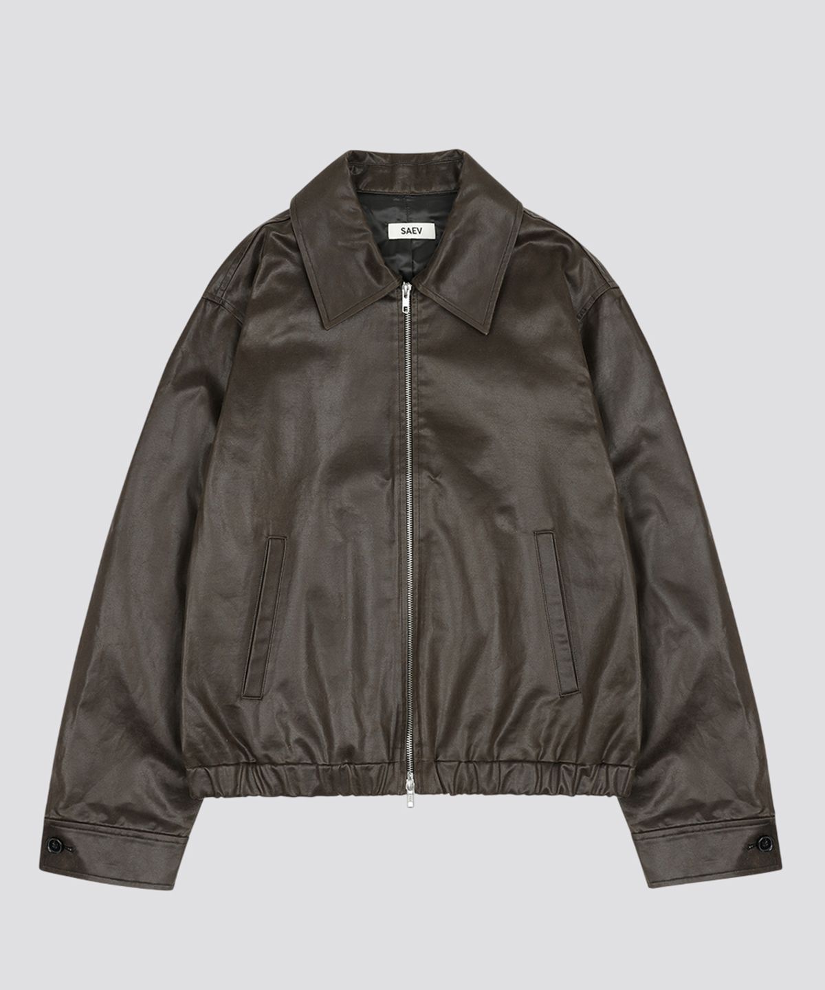 세이브(SAEV) CRACK SUEDE ZIP JACKET BROWN