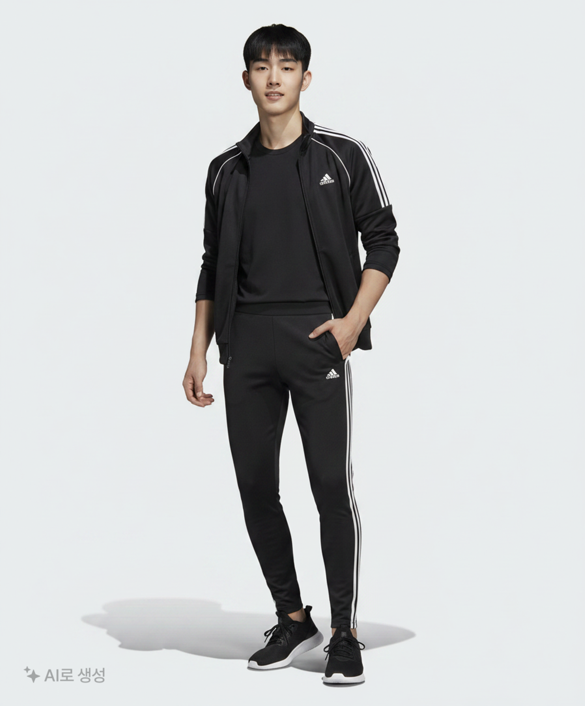 아디다스(ADIDAS) D2M 삼선 윈터 레깅스 - 블랙 / CI3252 XS