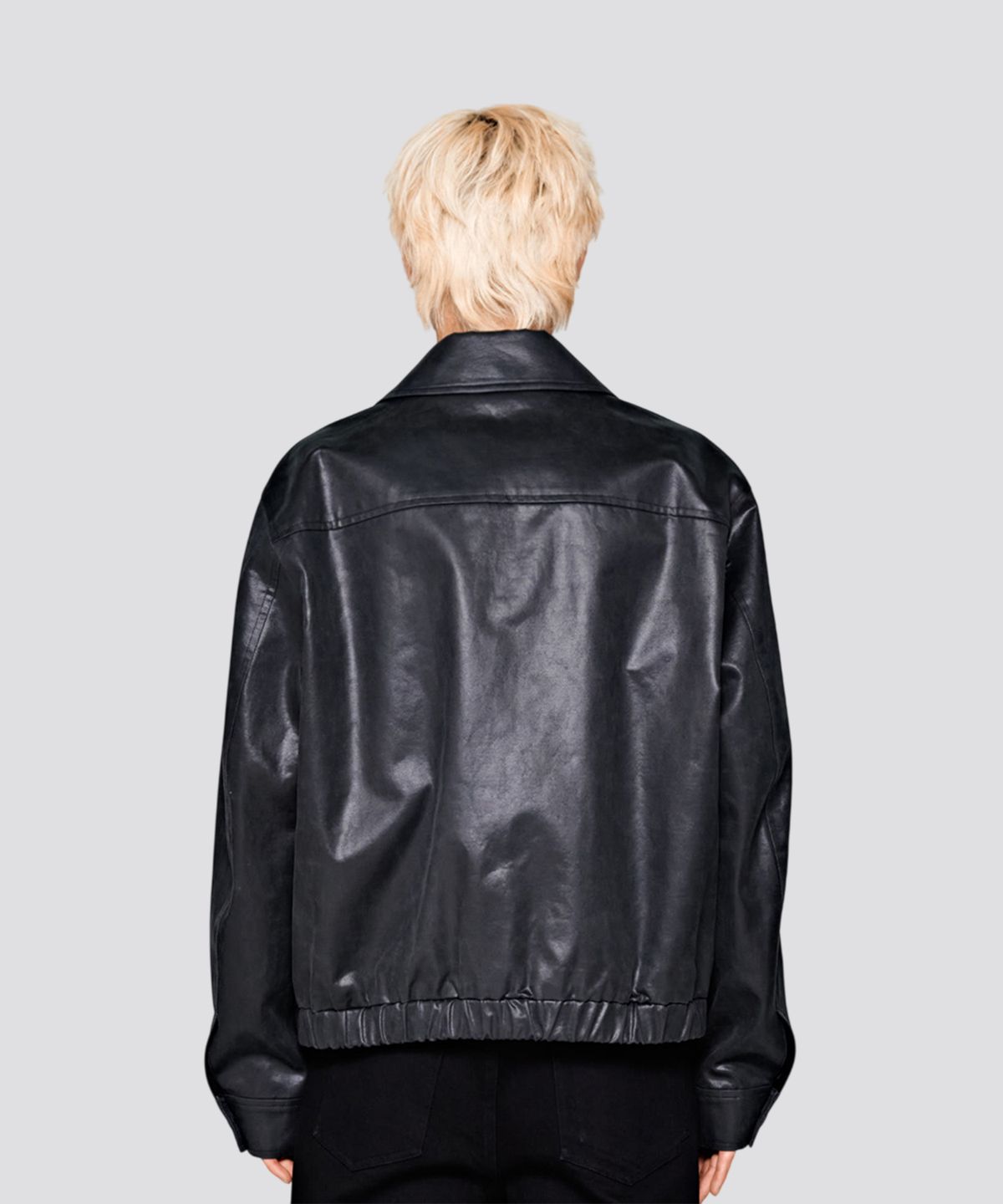세이브(SAEV) CRACK SUEDE ZIP JACKET BLACK