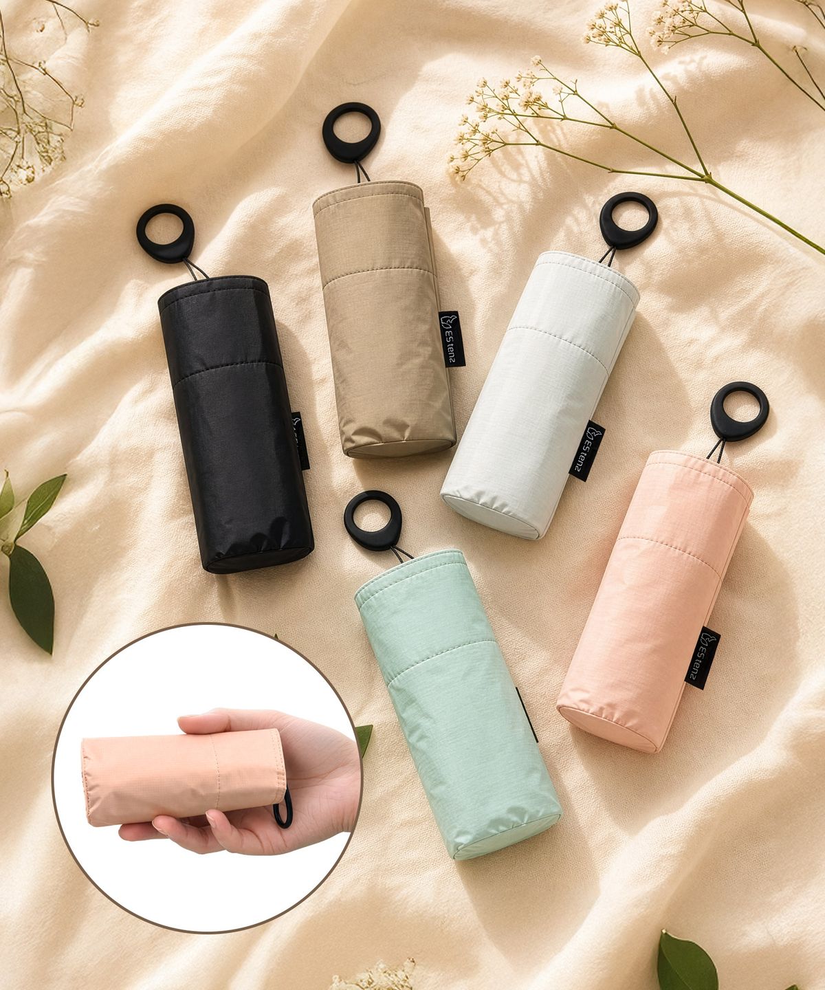 에스텐즈(ES TENZ) 초미니 경량 UV차단 6단 우양산 160g 선물케이스 포함